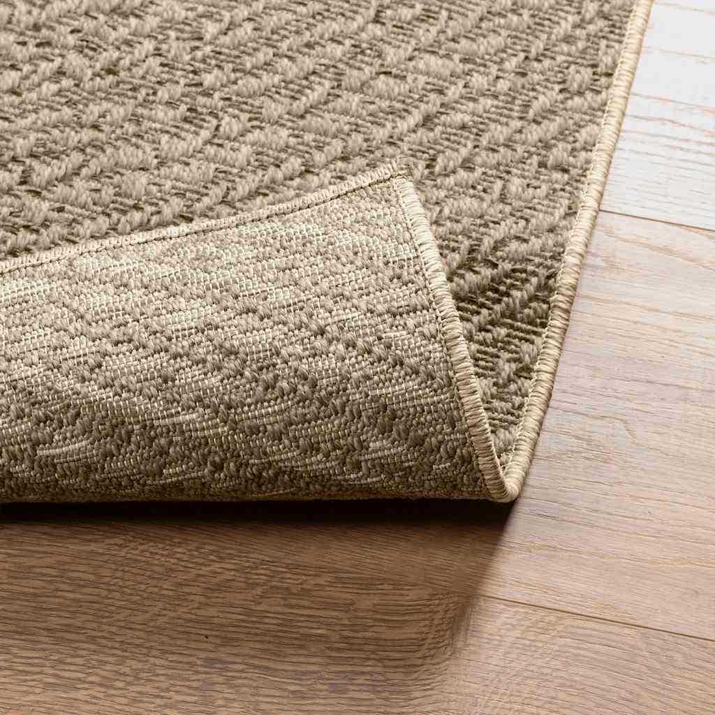 Teppich ZIZUR Beige 100x200 cm Jute-Optik Indoor und Outdoor