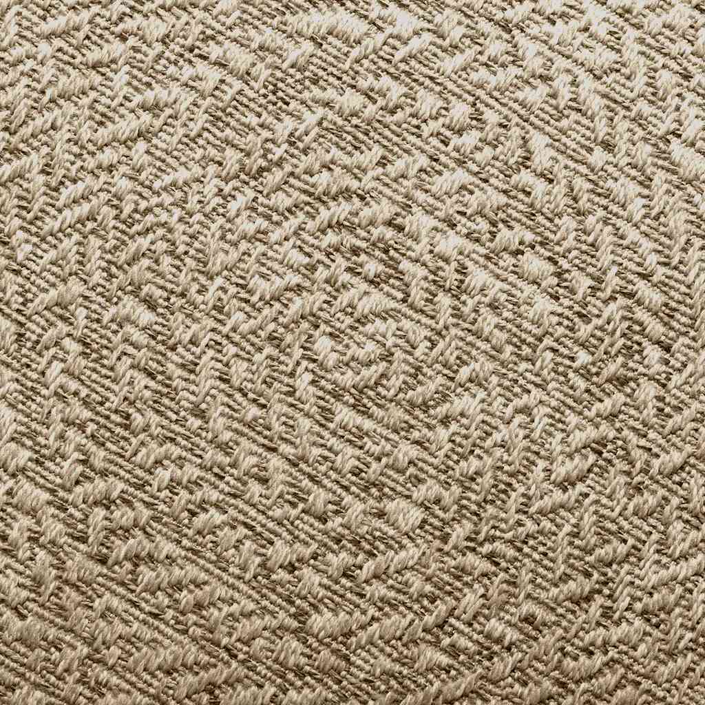 Teppich ZIZUR Beige 120x120 cm Jute-Optik Indoor und Outdoor