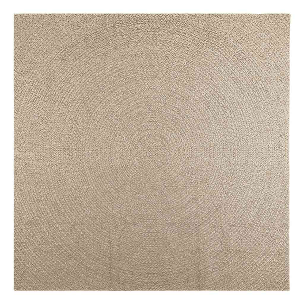 Teppich ZIZUR Beige 240x240 cm Jute-Optik Indoor und Outdoor