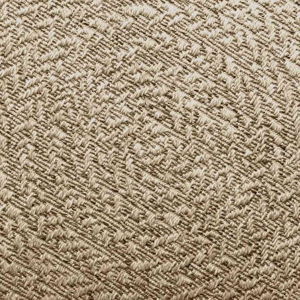 Teppich ZIZUR Beige Ø 90 cm Jute-Optik Indoor und Outdoor