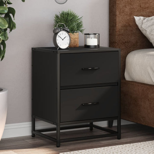 Tables de chevet 2 pcs. Noir 40x31x50 cm en bois