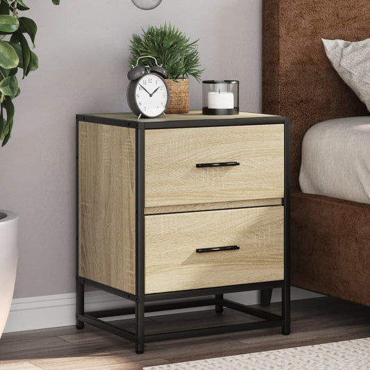 Table de chevet chêne Sonoma 40x31x50 cm en bois