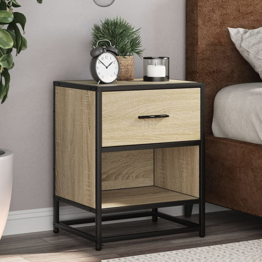 Tables de chevet 2 pcs. Chêne Sonoma 40x31x50 cm matériau bois