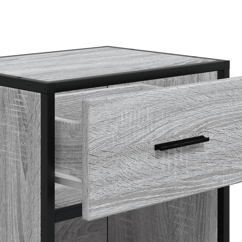 Table de chevet grise Sonoma 40x31x50 cm en bois