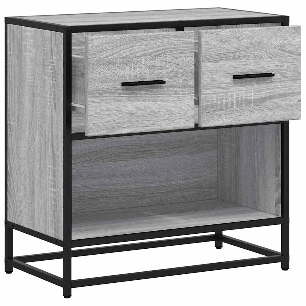 Nachttisch Grau Sonoma 60x31x60 cm Holzwerkstoff und Metall