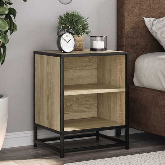 Table de chevet en chêne Sonoma 40x31x50 cm en bois et métal