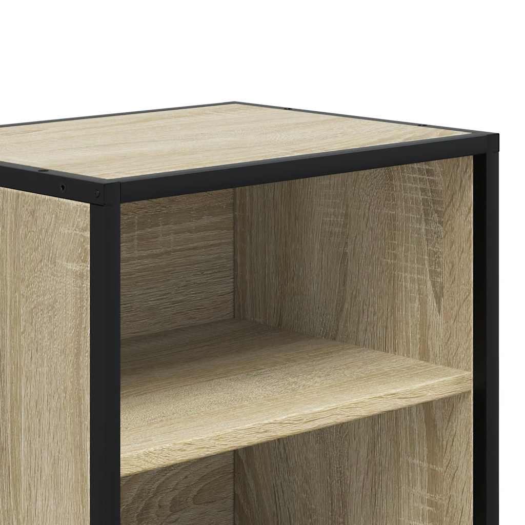 Tables de chevet, lot de 2, chêne Sonoma, 40 x 31 x 50 cm, bois, métal