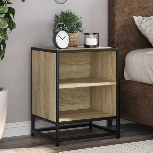 Tables de chevet, lot de 2, chêne Sonoma, 40 x 31 x 50 cm, bois, métal
