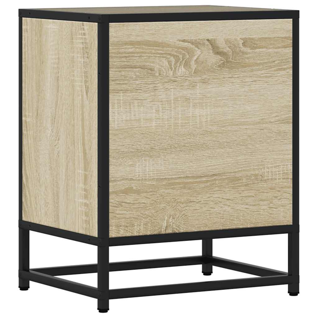 Tables de chevet, lot de 2, chêne Sonoma, 40 x 31 x 50 cm, bois, métal