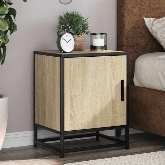 Tables de chevet, lot de 2, chêne Sonoma, 40 x 31 x 50 cm, bois, métal