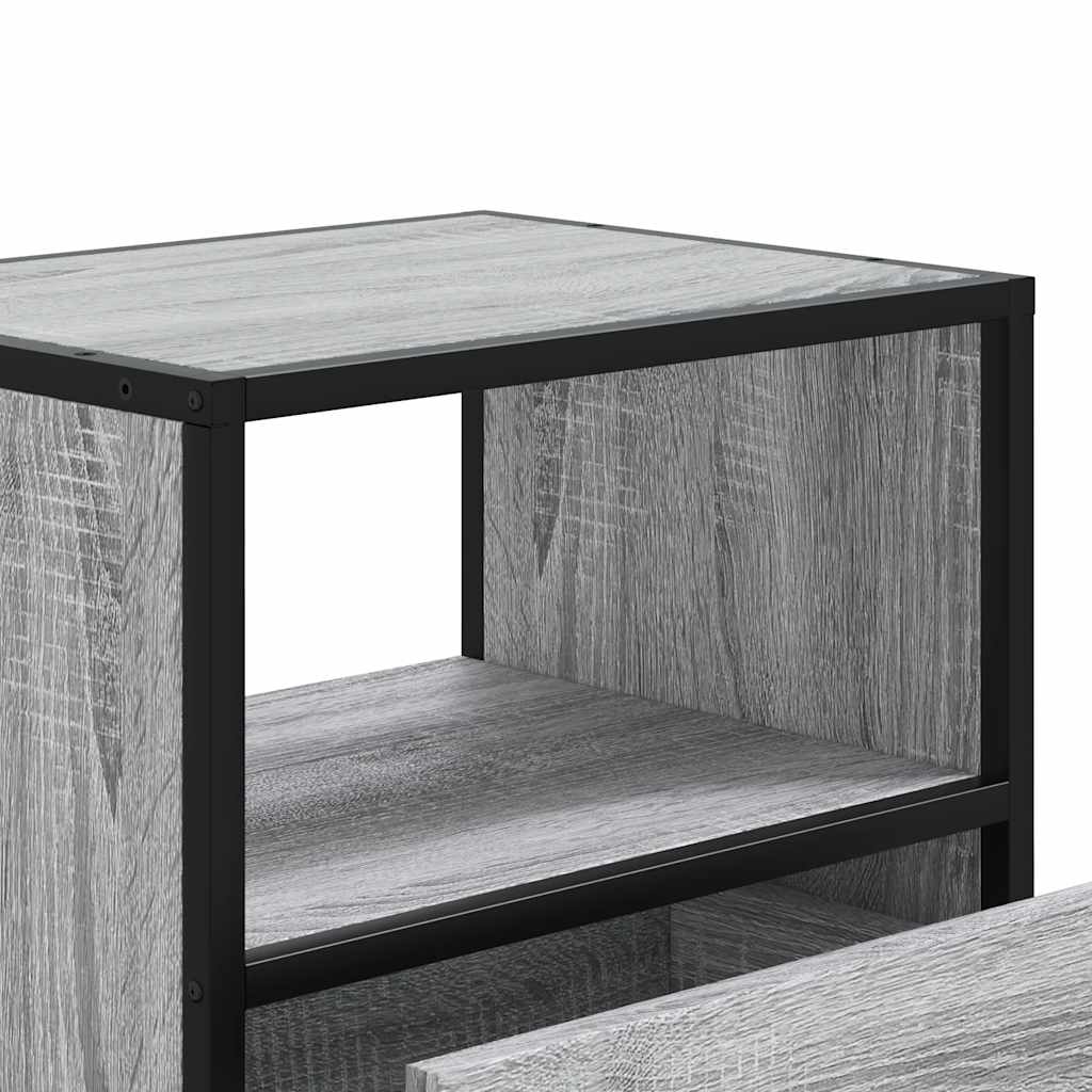 Wall-mounted bedside table, gray Sonoma, 40x31x39.5 cm