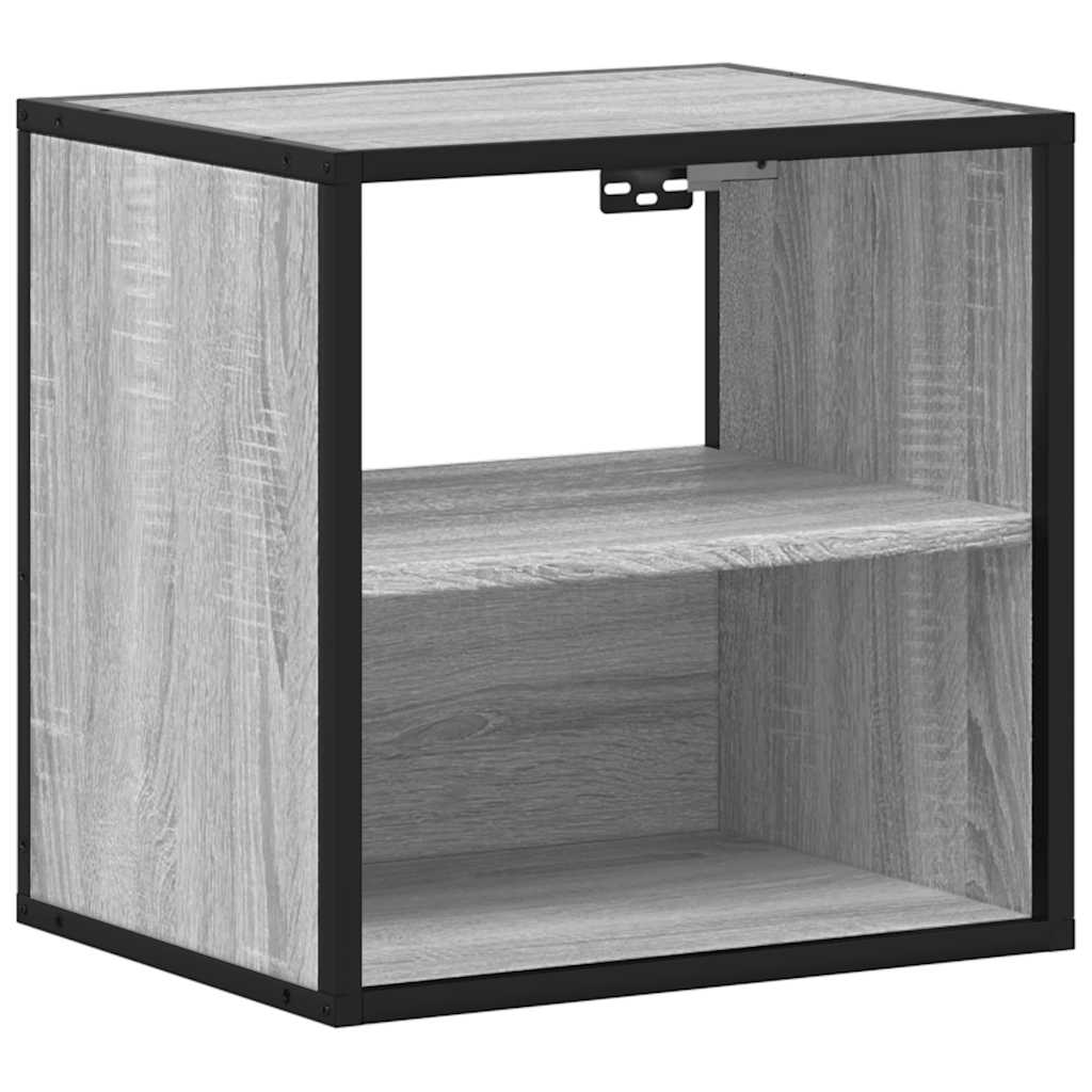 Wall-mounted bedside table, gray Sonoma, 40x31x39.5 cm
