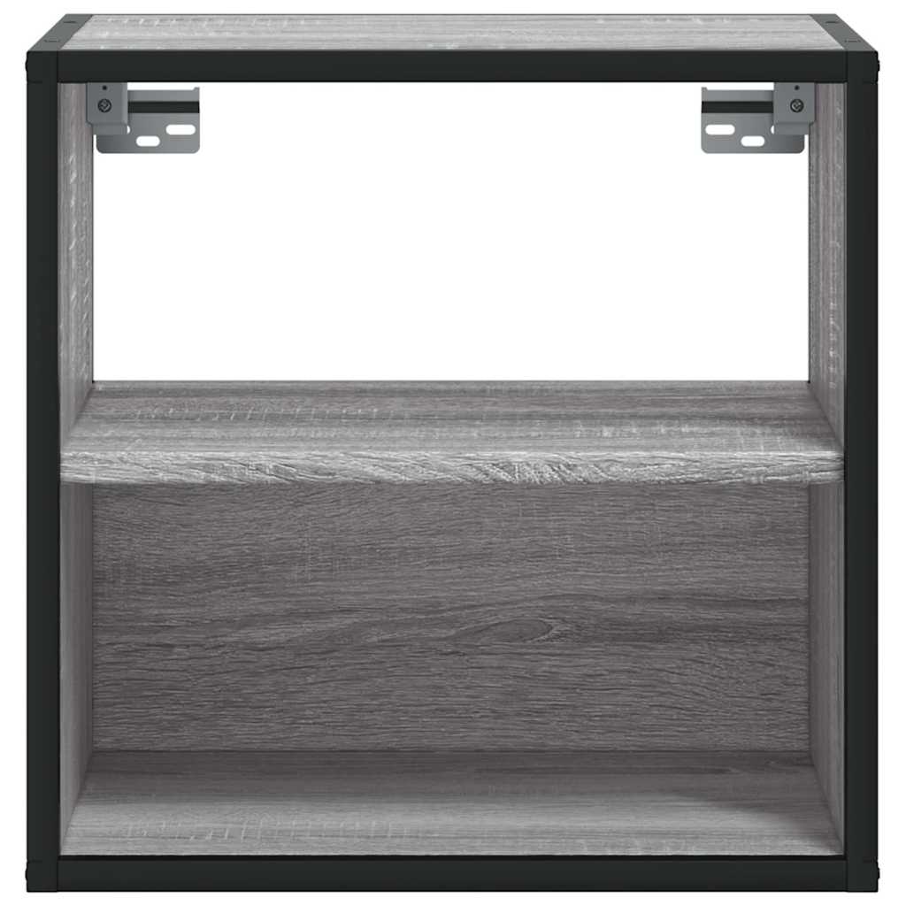 Wall-mounted bedside table, gray Sonoma, 40x31x39.5 cm