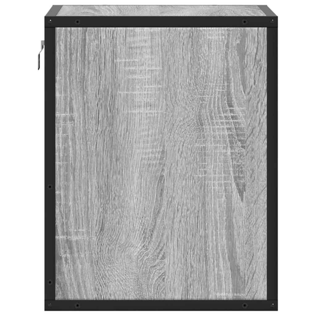 Wall-mounted bedside table, gray Sonoma, 40x31x39.5 cm