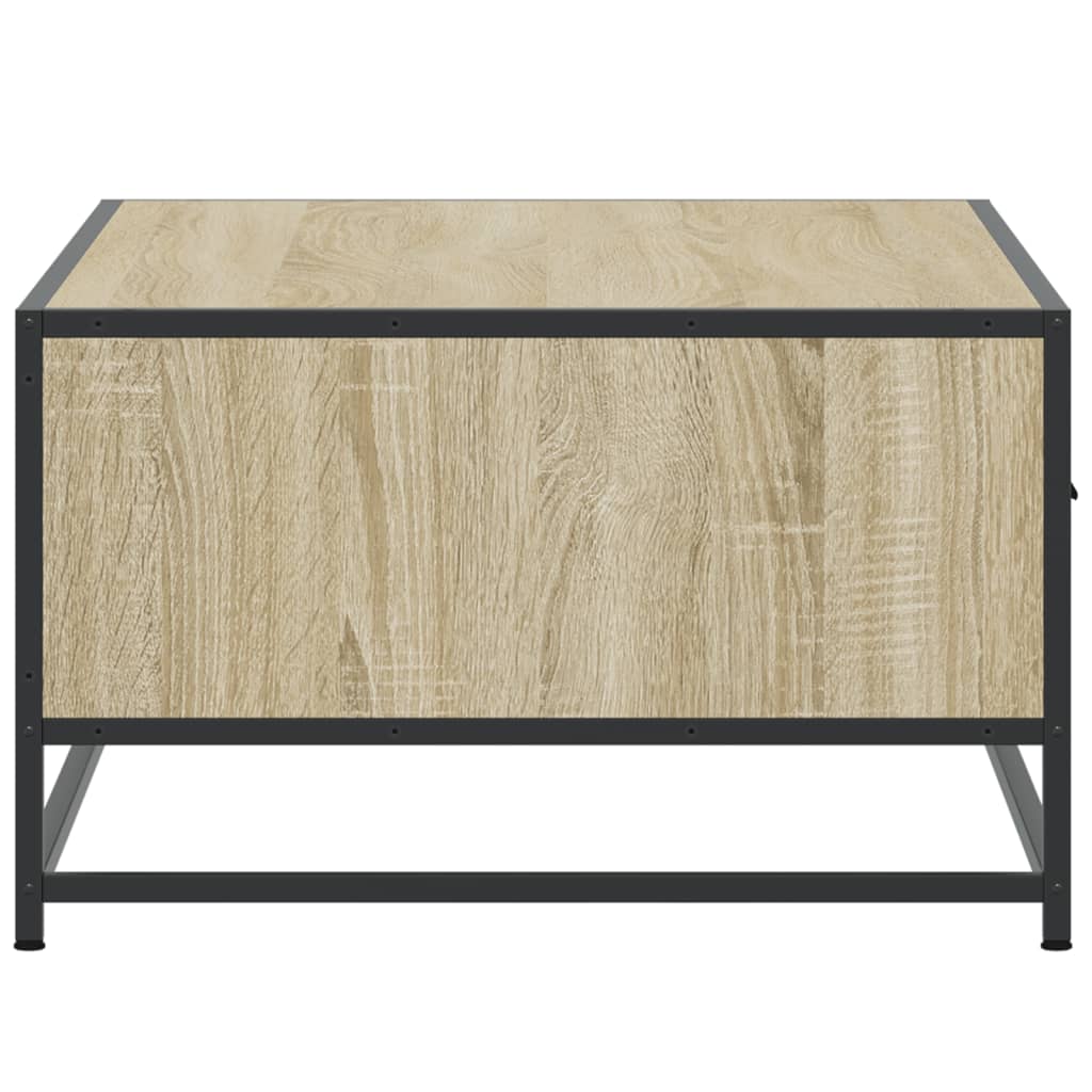Table basse chêne Sonoma 90x57x35 cm en bois et métal