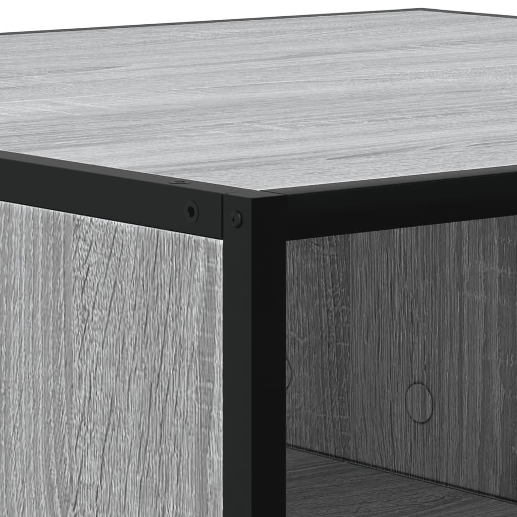 Table basse Sonoma grise 60,5x60,5x30 cm en bois et métal
