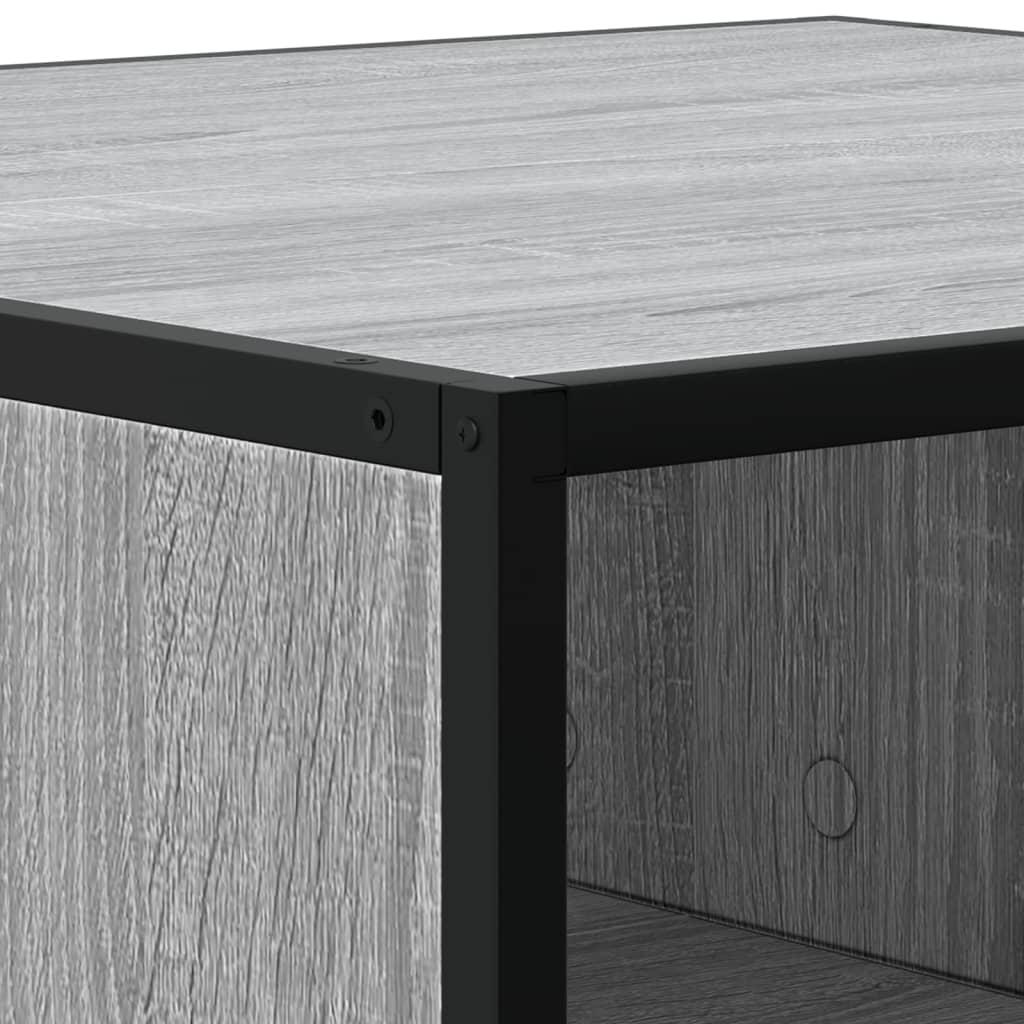 Table basse grise Sonoma 80x80x30 cm en bois et métal
