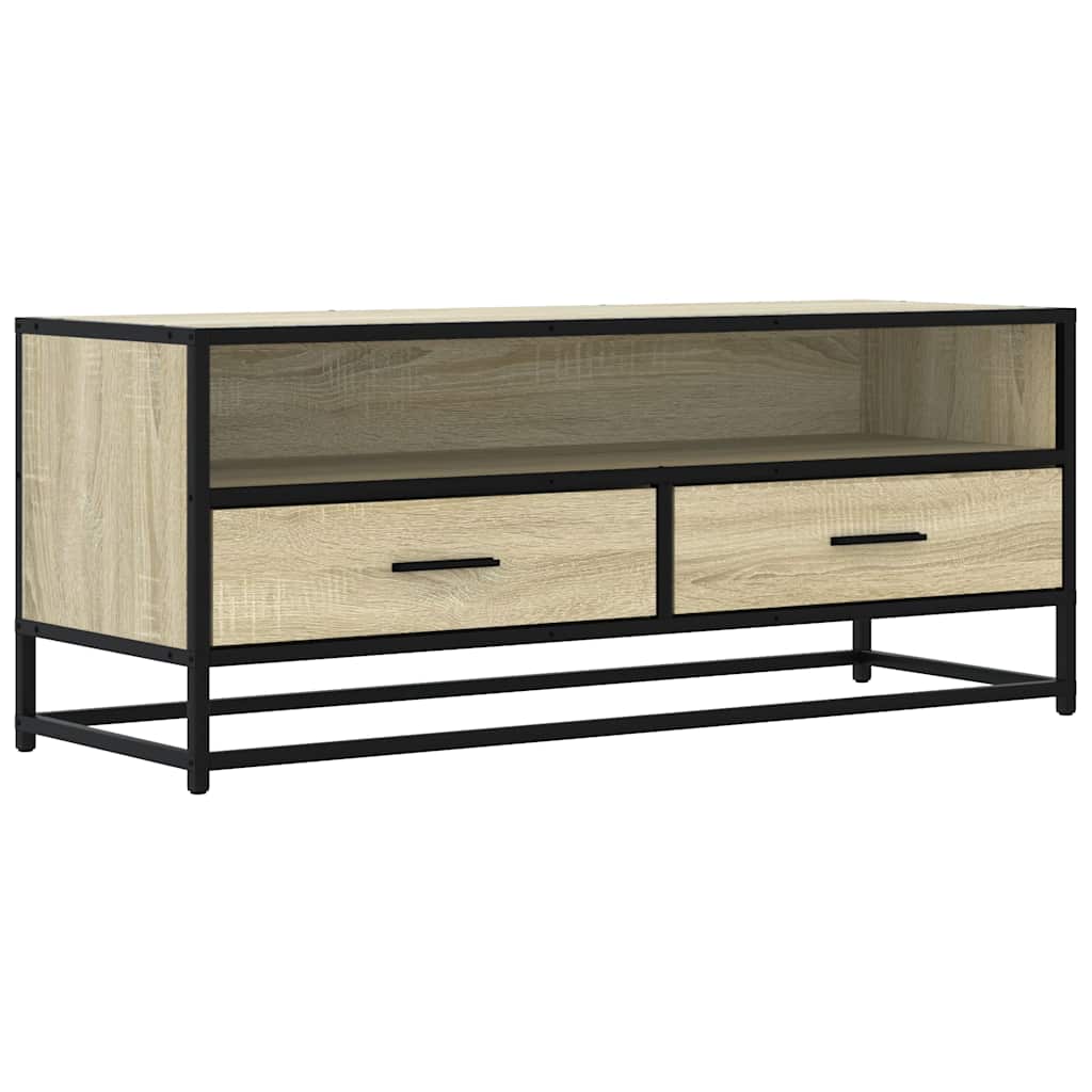 Meuble TV en chêne Sonoma 100x34,5x40 cm en matériau à base de bois et métal