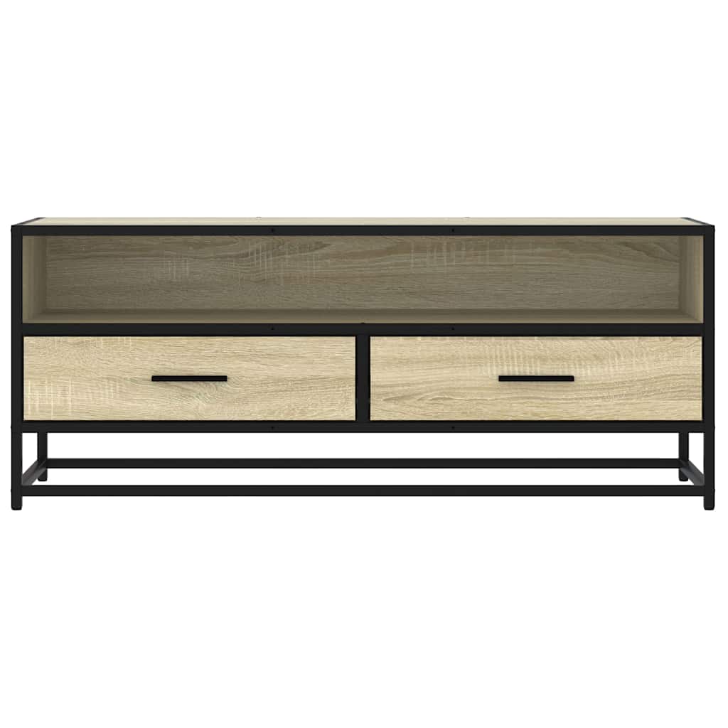 Meuble TV en chêne Sonoma 100x34,5x40 cm en matériau à base de bois et métal