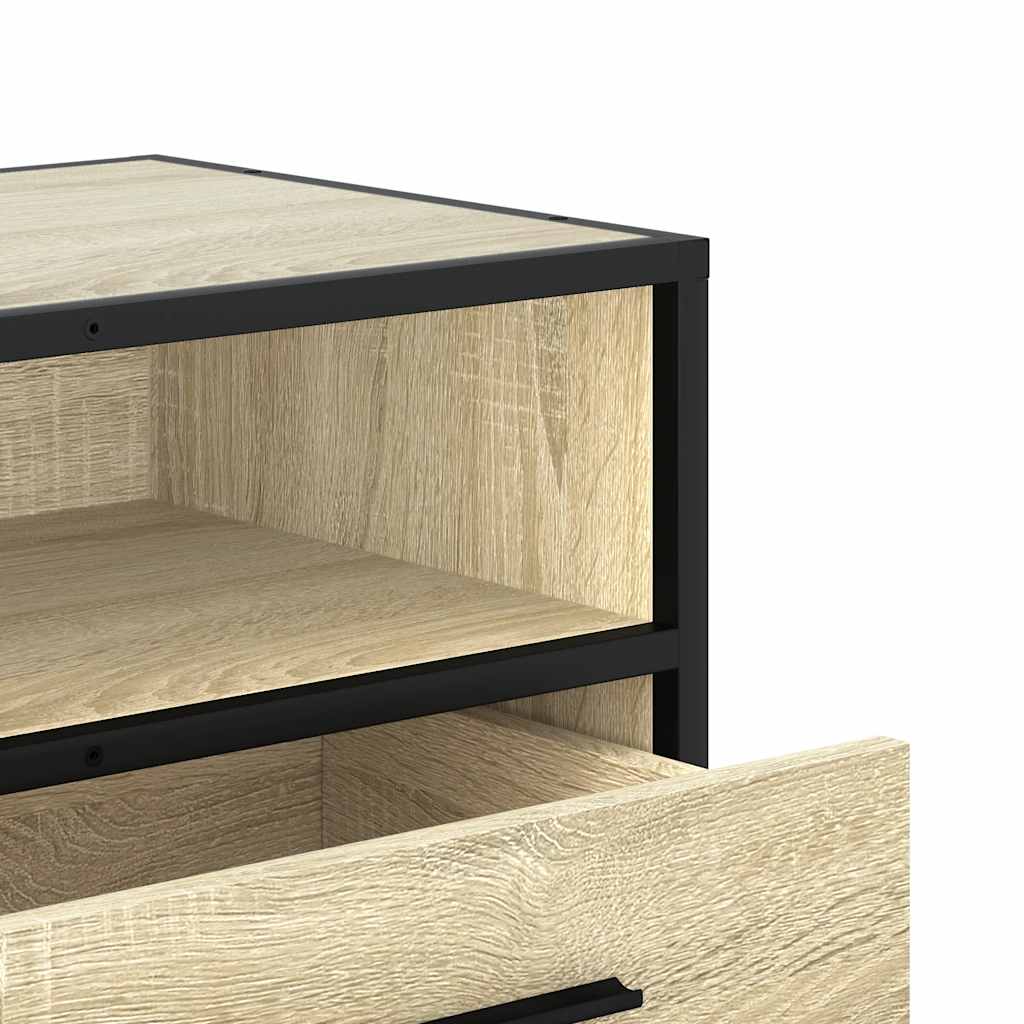 Meuble TV en chêne Sonoma 100x34,5x40 cm en matériau à base de bois et métal