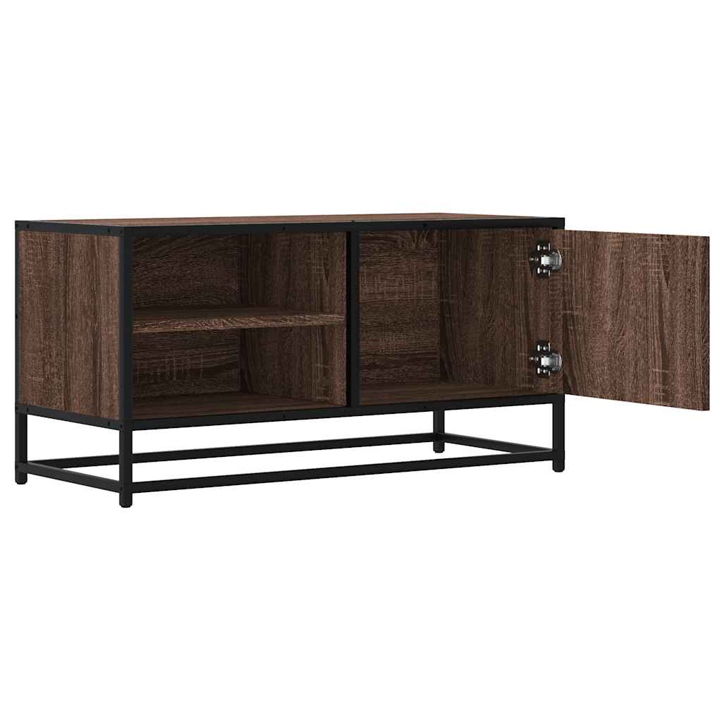 TV-Schrank Eichen-Optik 80x34,5x40 cm Holzwerkstoff und Metall