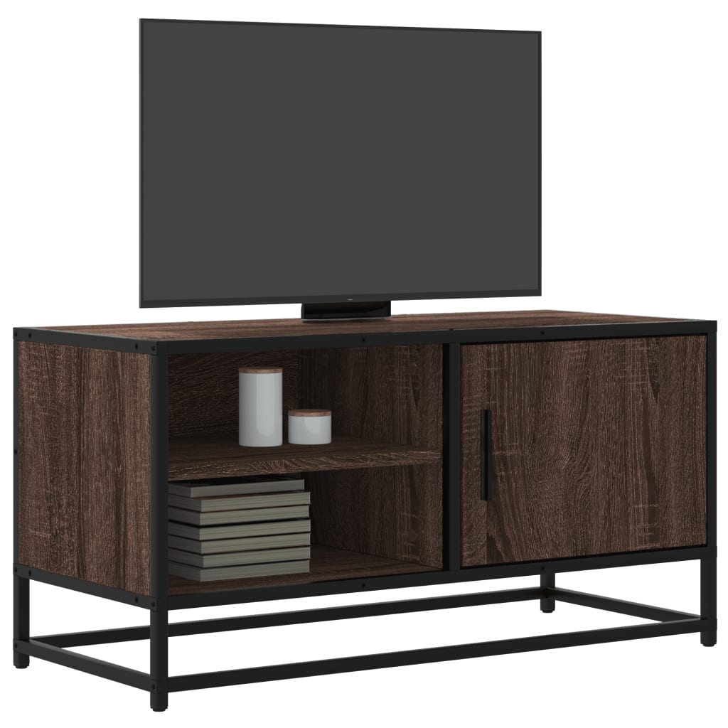 TV-Schrank Eichen-Optik 80x34,5x40 cm Holzwerkstoff und Metall