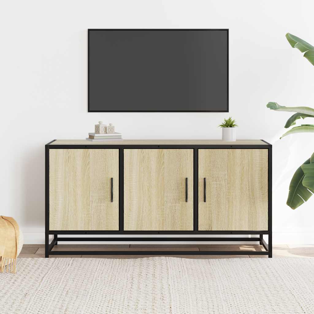 Meuble TV chêne Sonoma 100x35x50 cm matériau bois