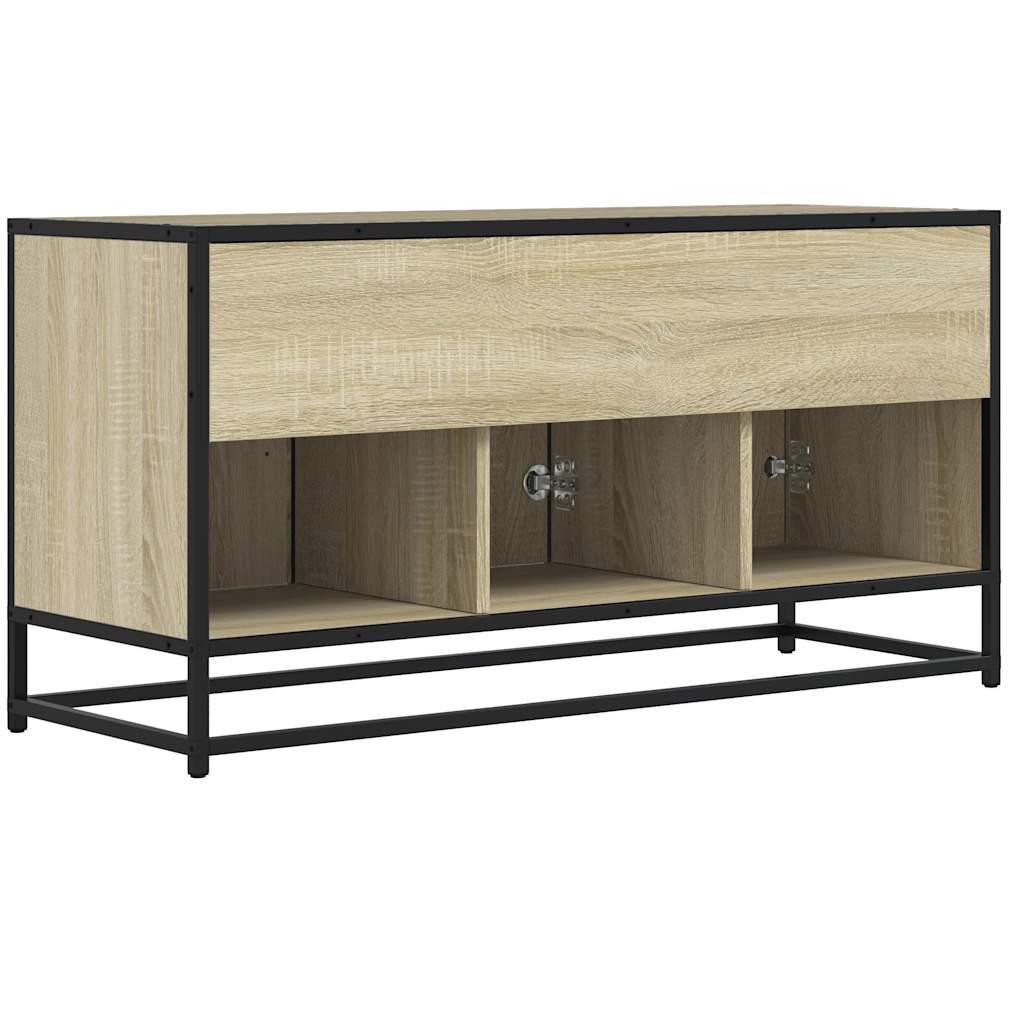 Meuble TV chêne Sonoma 100x35x50 cm matériau bois
