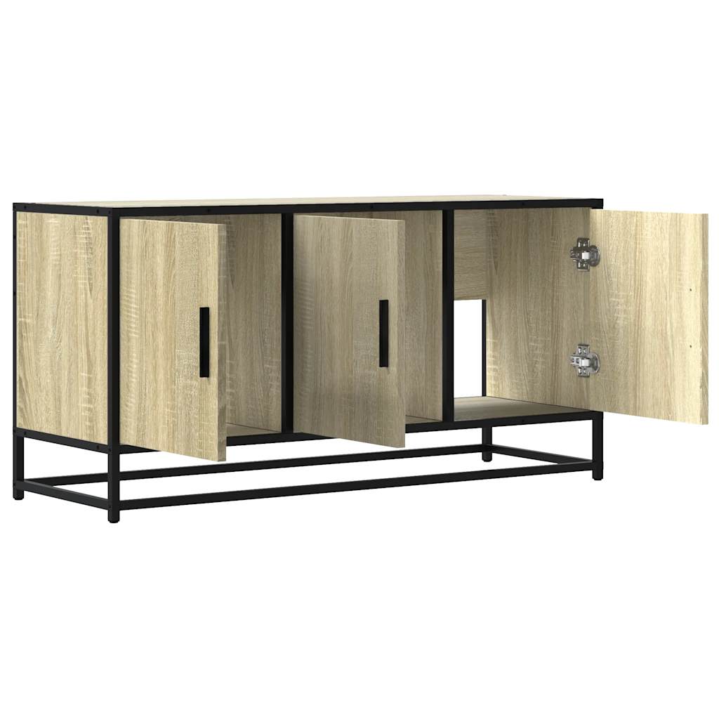 Meuble TV chêne Sonoma 100x35x50 cm matériau bois