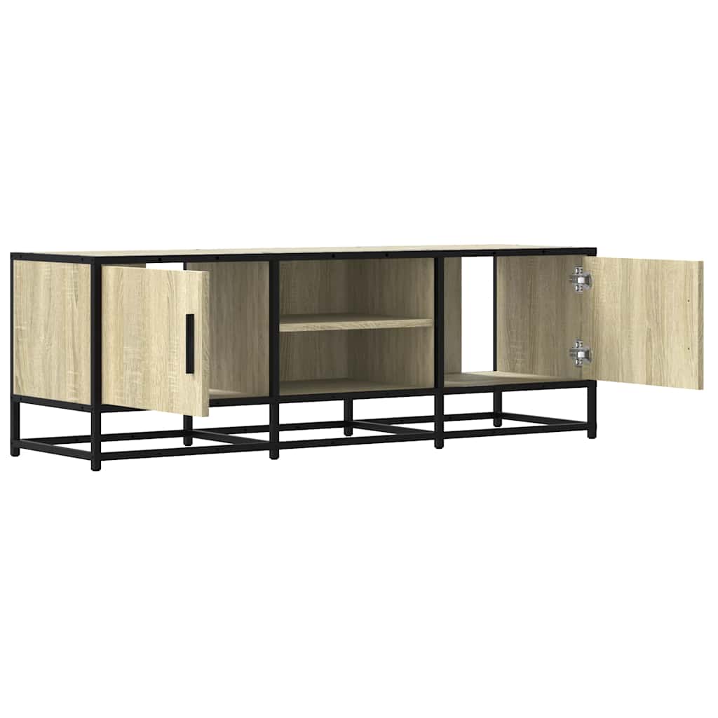 Meuble TV en chêne Sonoma 120x35x41 cm en matériau à base de bois et métal