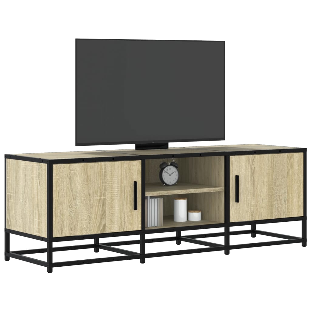 Meuble TV en chêne Sonoma 120x35x41 cm en matériau à base de bois et métal