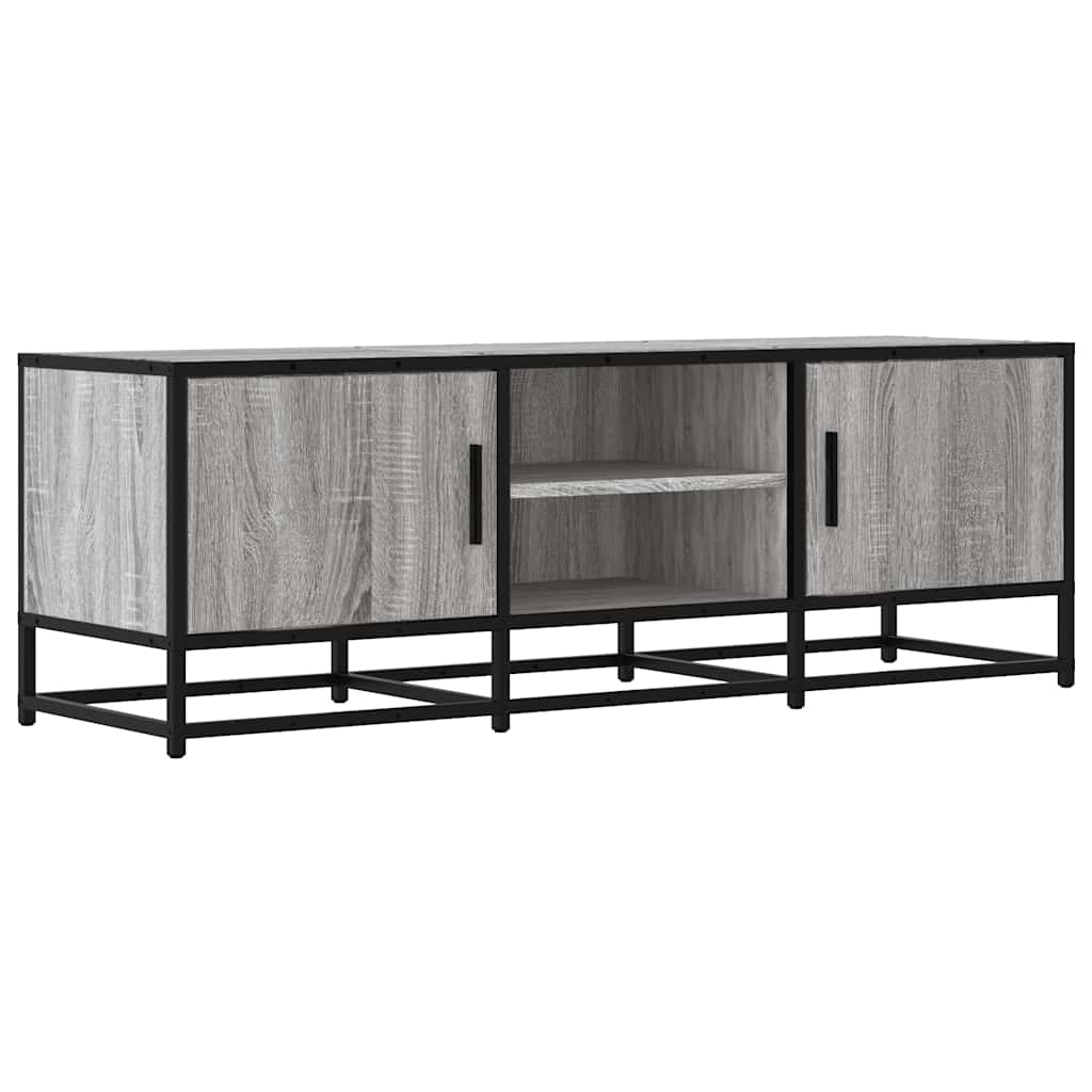 Meuble TV gris Sonoma 120x35x41 cm en bois et métal