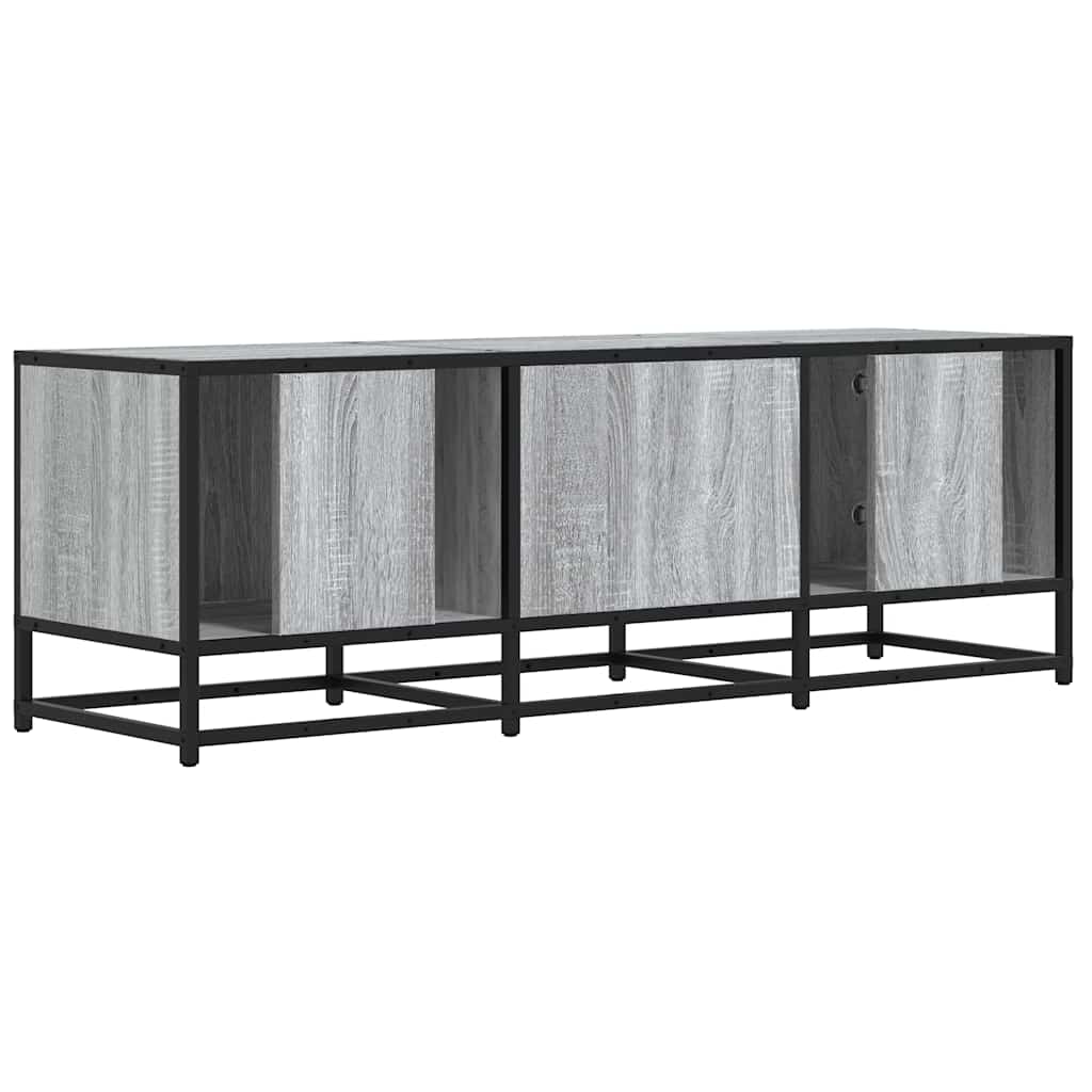 Meuble TV gris Sonoma 120x35x41 cm en bois et métal
