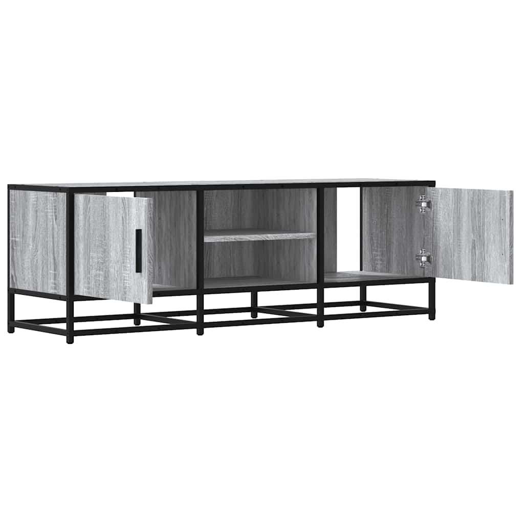 Meuble TV gris Sonoma 120x35x41 cm en bois et métal