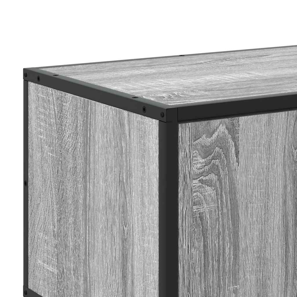 Meuble TV gris Sonoma 120x35x41 cm en bois et métal