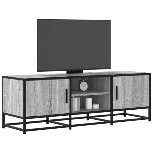 Meuble TV gris Sonoma 120x35x41 cm en bois et métal