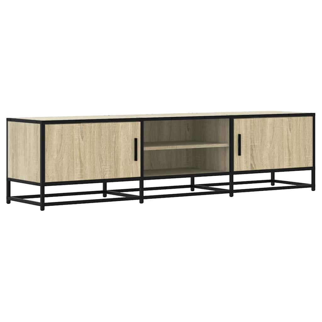 Meuble TV en chêne Sonoma 160x35x41 cm en matériau à base de bois et métal
