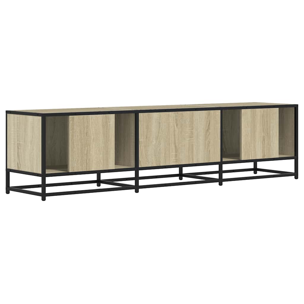 Meuble TV en chêne Sonoma 160x35x41 cm en matériau à base de bois et métal
