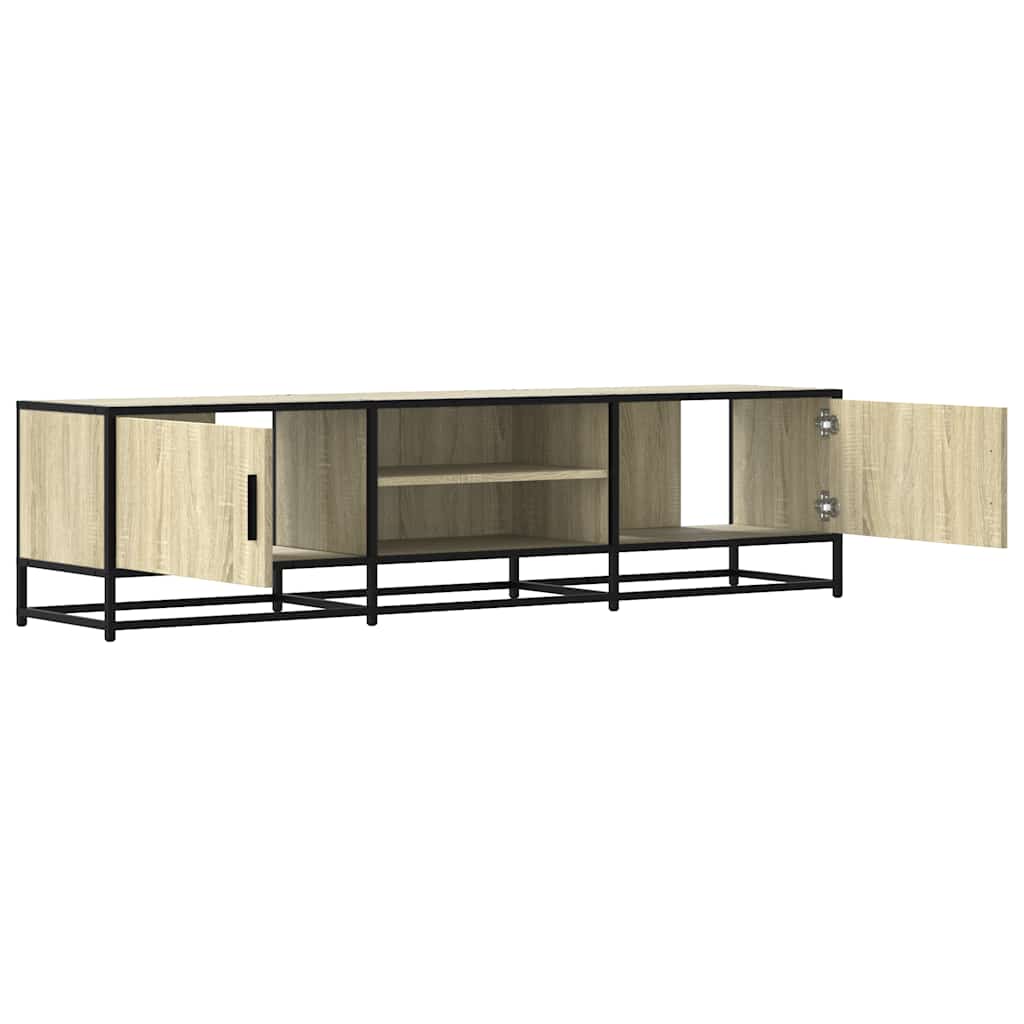 Meuble TV en chêne Sonoma 160x35x41 cm en matériau à base de bois et métal