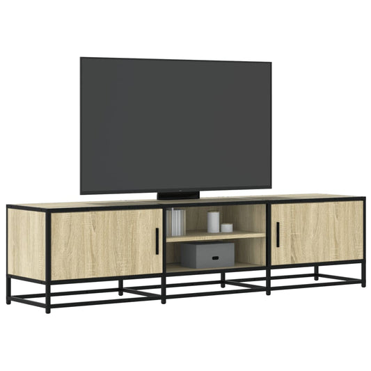 Meuble TV en chêne Sonoma 160x35x41 cm en matériau à base de bois et métal