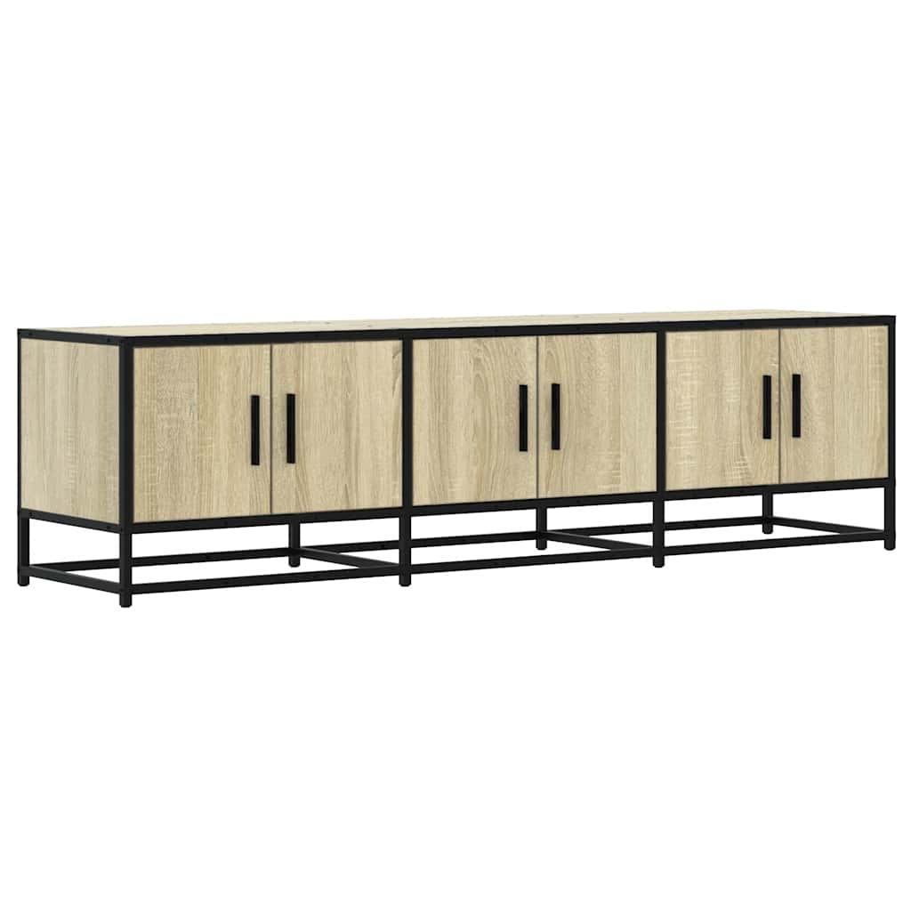 Meuble TV en chêne Sonoma 150x35x41 cm en matériau à base de bois et métal