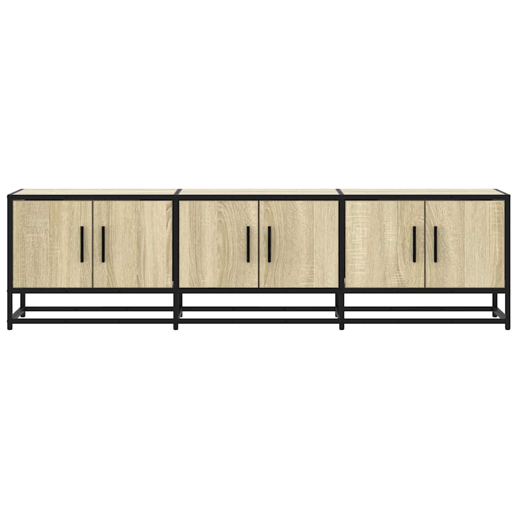 Meuble TV en chêne Sonoma 150x35x41 cm en matériau à base de bois et métal