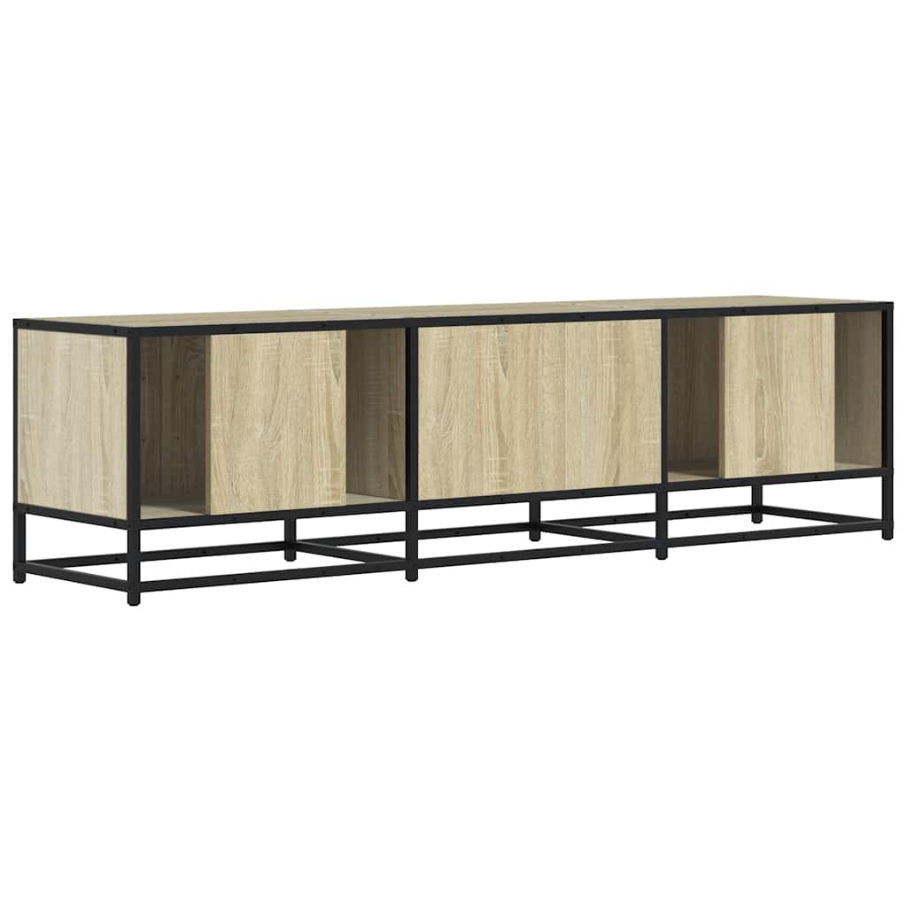 Meuble TV en chêne Sonoma 150x35x41 cm en matériau à base de bois et métal