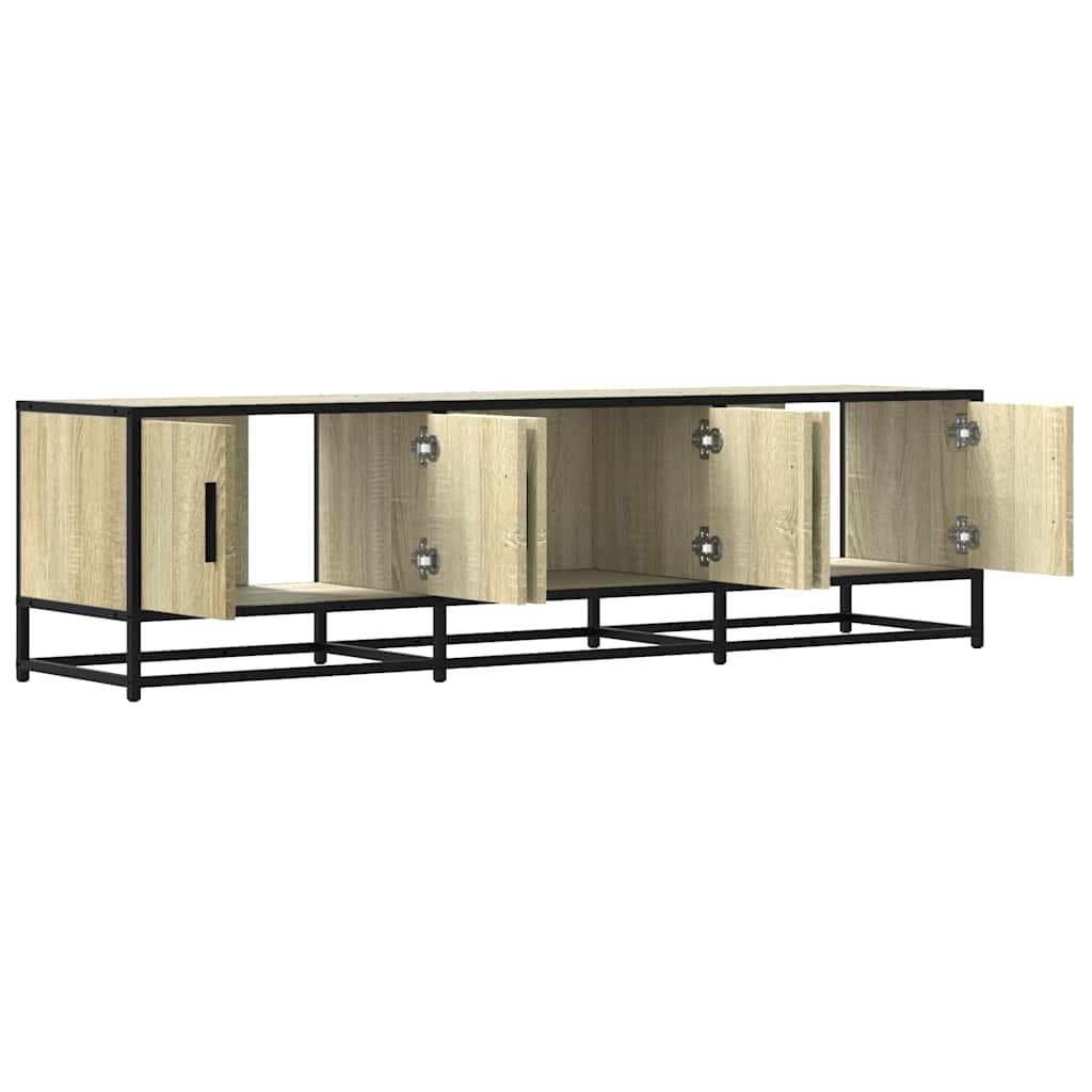 Meuble TV en chêne Sonoma 150x35x41 cm en matériau à base de bois et métal