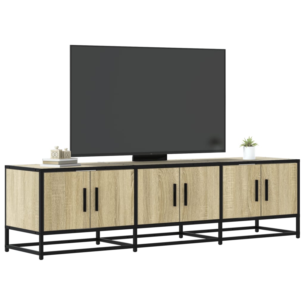 Meuble TV en chêne Sonoma 150x35x41 cm en matériau à base de bois et métal