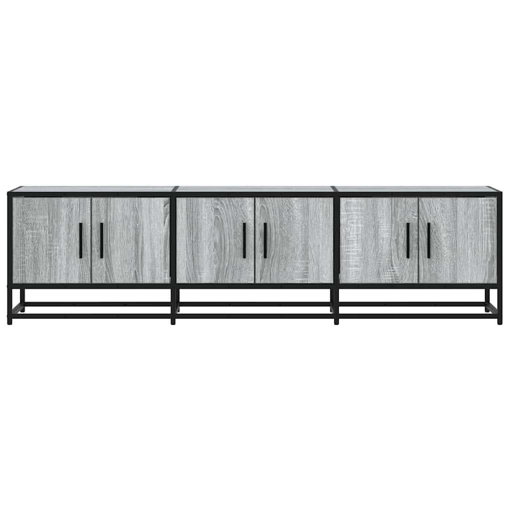TV cabinet gray Sonoma 150x35x41 cm wood-based material and metal