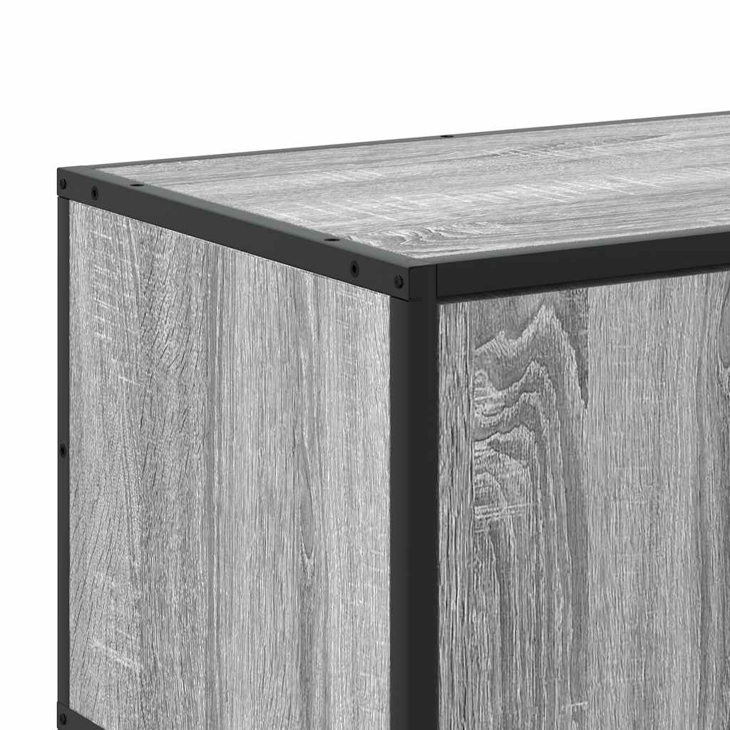TV cabinet gray Sonoma 150x35x41 cm wood-based material and metal