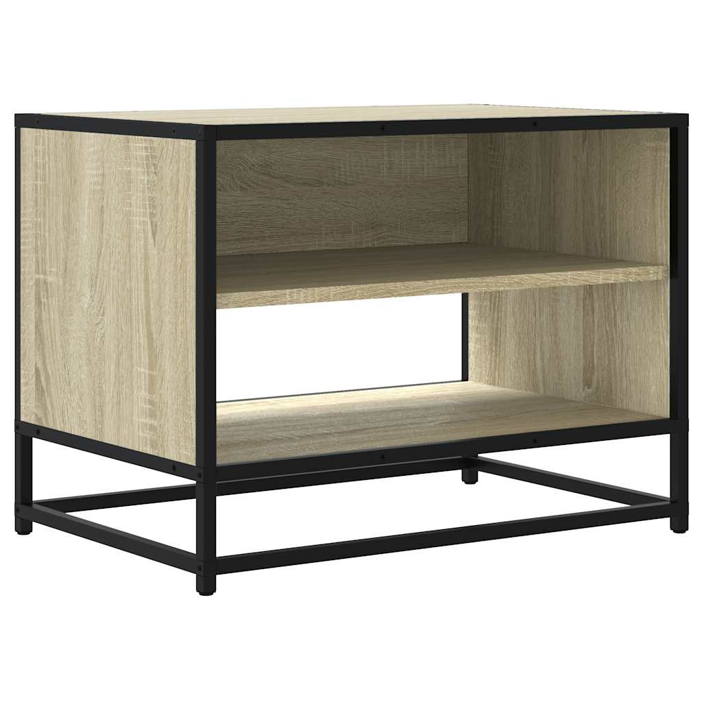 Meuble TV chêne Sonoma 61x40x46 cm en bois et métal