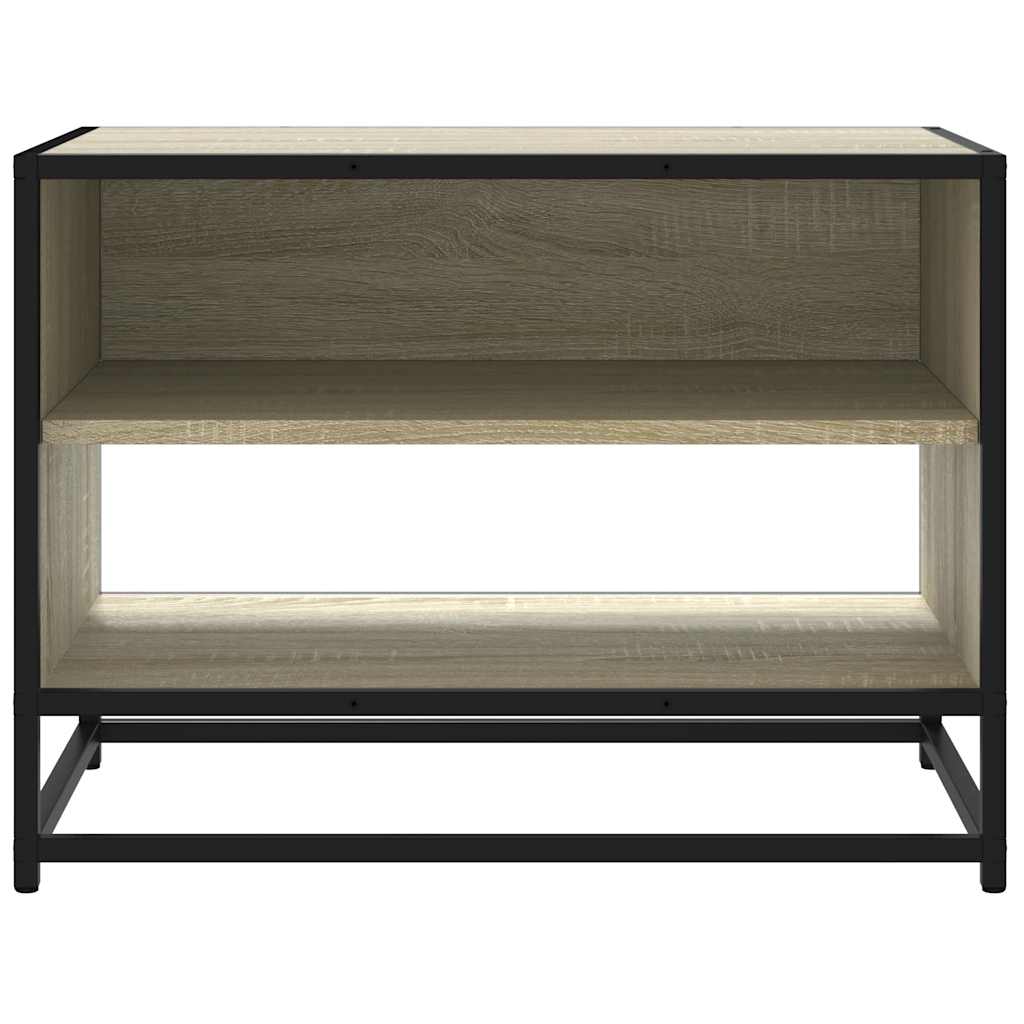 Meuble TV chêne Sonoma 61x40x46 cm en bois et métal
