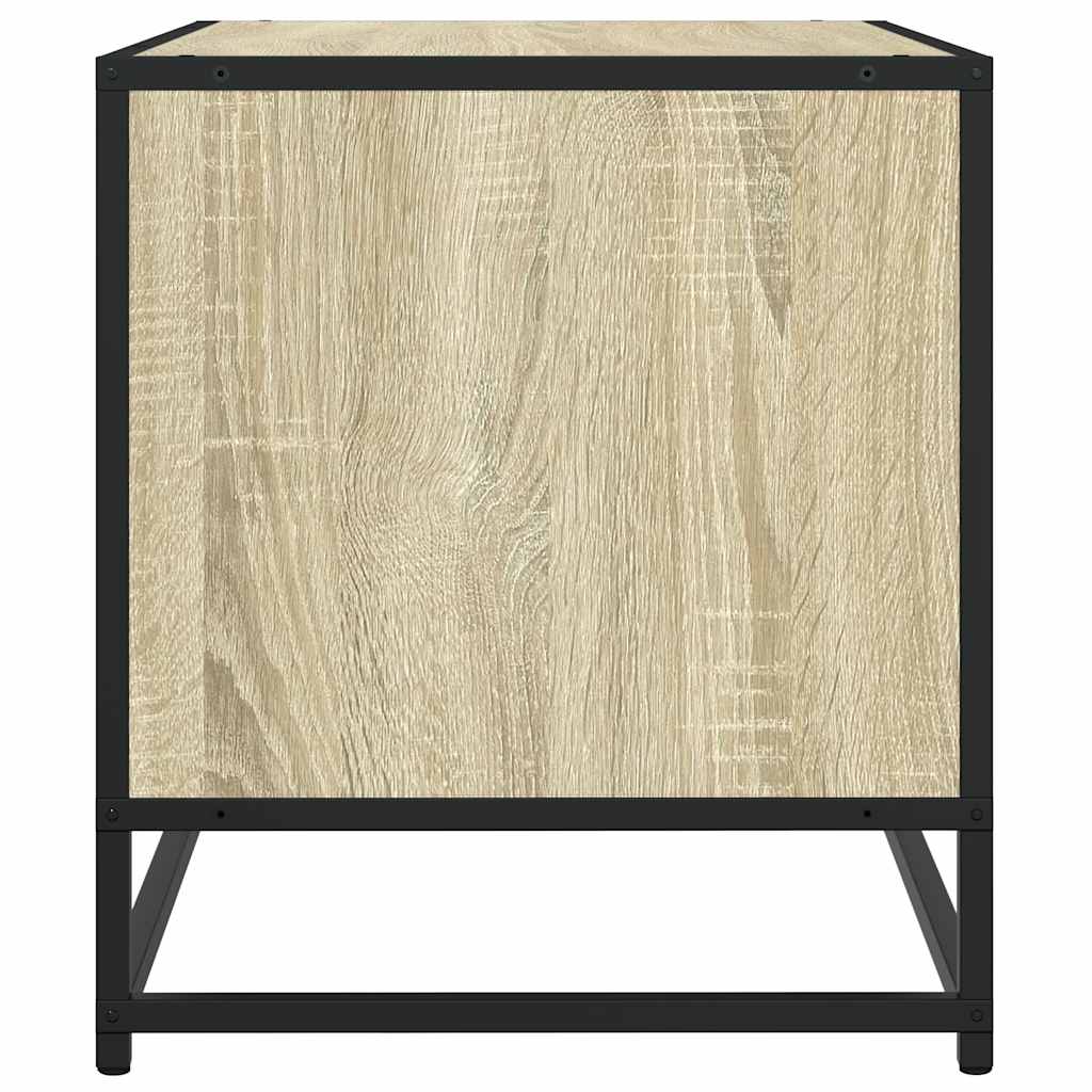 Meuble TV chêne Sonoma 61x40x46 cm en bois et métal